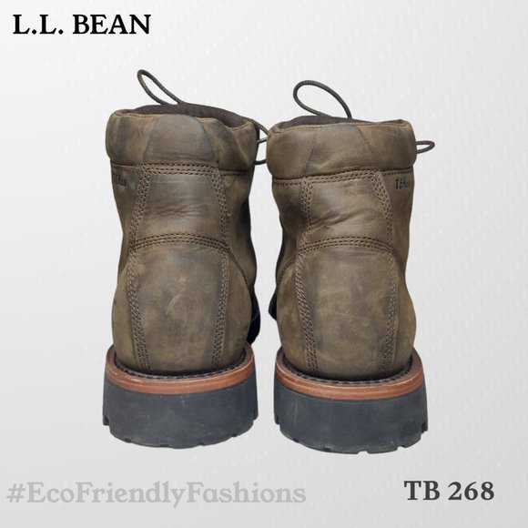 LL Bean Mens Brown Katahdin Iron Works Tek 2.5 Leather Boots Size 11.5M - Picture 3 of 7
